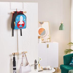 日式门后挂架双肩包架门后耳机双肩背包挂架简约实用衣帽收纳架