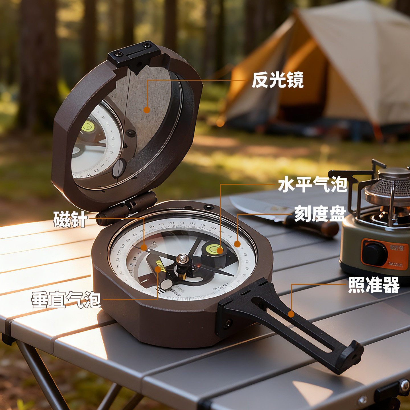 哈尔滨专业地质罗盘仪高精度指南指北针多功能户外便携式DQY-1