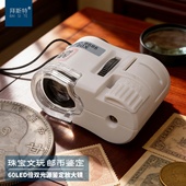 拜斯特60倍便携式 放大镜带UV紫光LED白光鉴定珠宝文玩邮票钱币