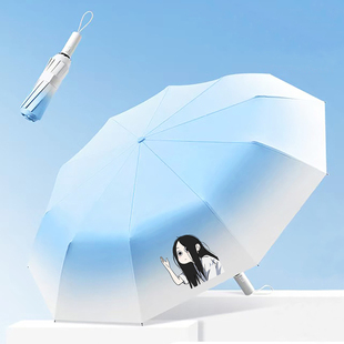 异人之下周边冯宝宝张楚岚王也诸葛青晴雨伞全自动防风渐变黑胶伞