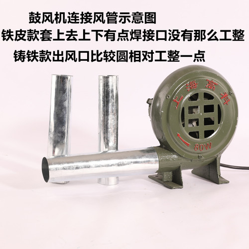 小型鼓风机220v家用铸铁柴火灶
