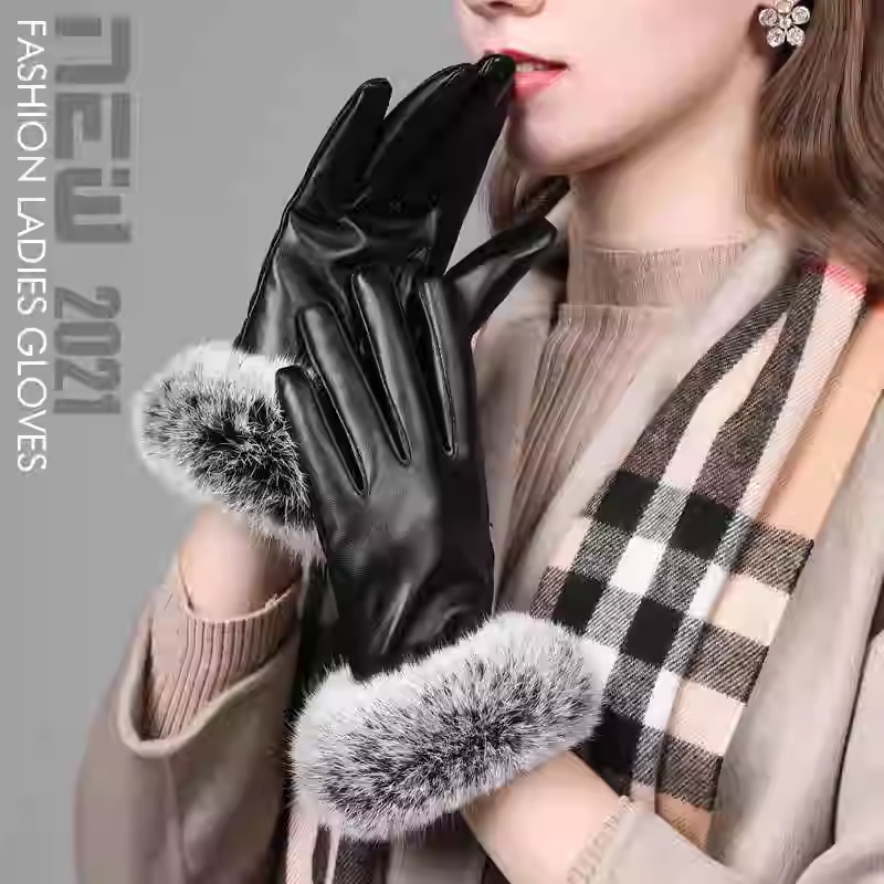 海宁皮革城冬季加绒保暖手套
