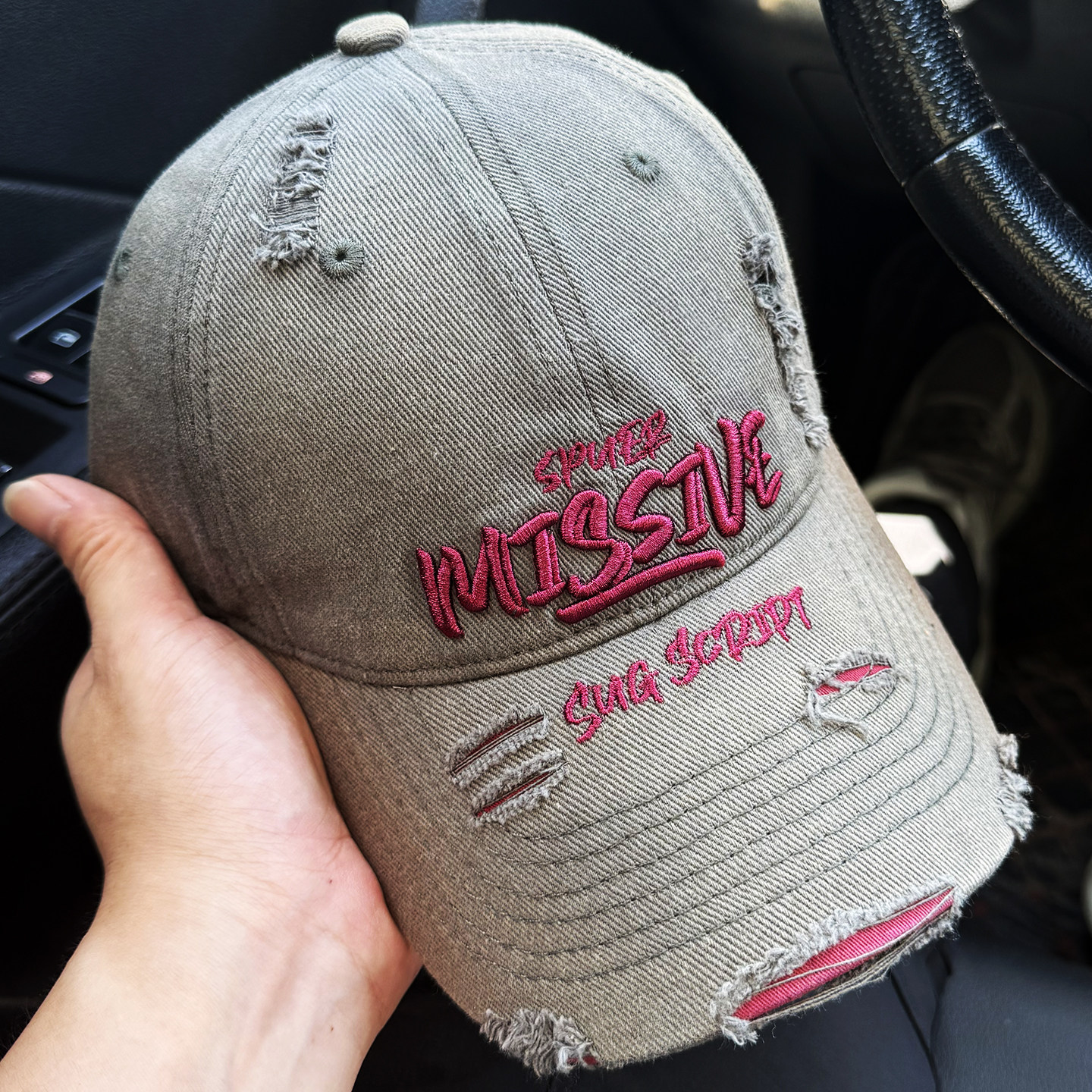 2026新款韩版潮秋冬季时尚做旧渐变色牛仔鸭舌帽男软顶棒球帽子女