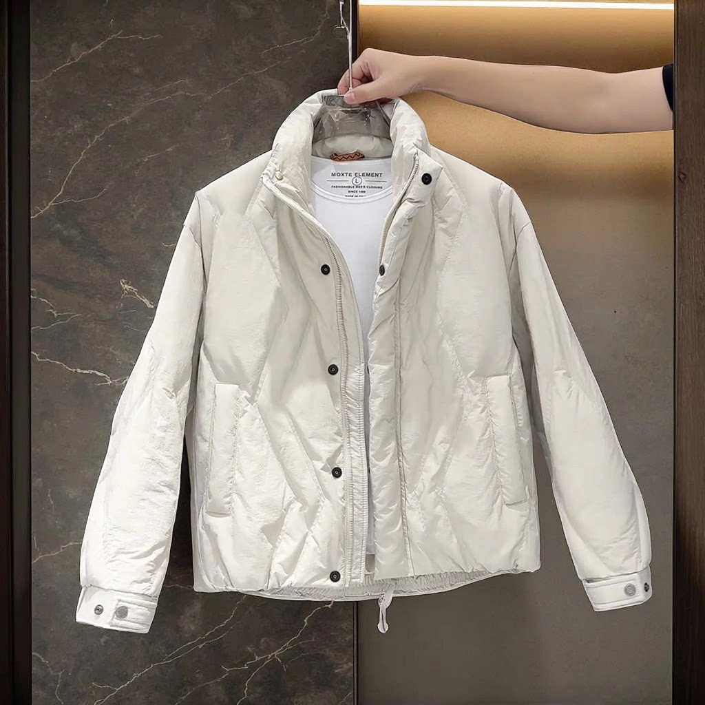 25089冬季立领羽绒服男士外套百搭潮流时尚休闲设计感保暖羽绒衣