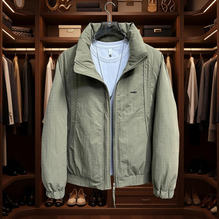 2025新款秋冬男士棉衣韩版宽松休闲棉服男加厚棉袄面包服立领外套