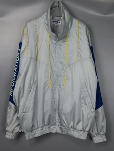 Vintage 古着正品潮牌中古90年代青灰色夜光嘻哈运动服夹克外套