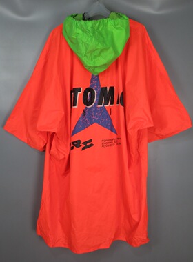 Vintage 古着正品atomc潮牌橙色超大oversize嘻哈滑板卫衣外套