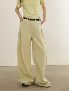 阔腿裤 来了 纯棉牛仔裤 直筒裤 女 洛边 宽松百搭洗水显瘦新款 神裤