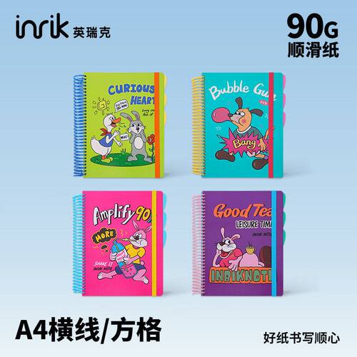 inrik复古美式A4线圈记事本