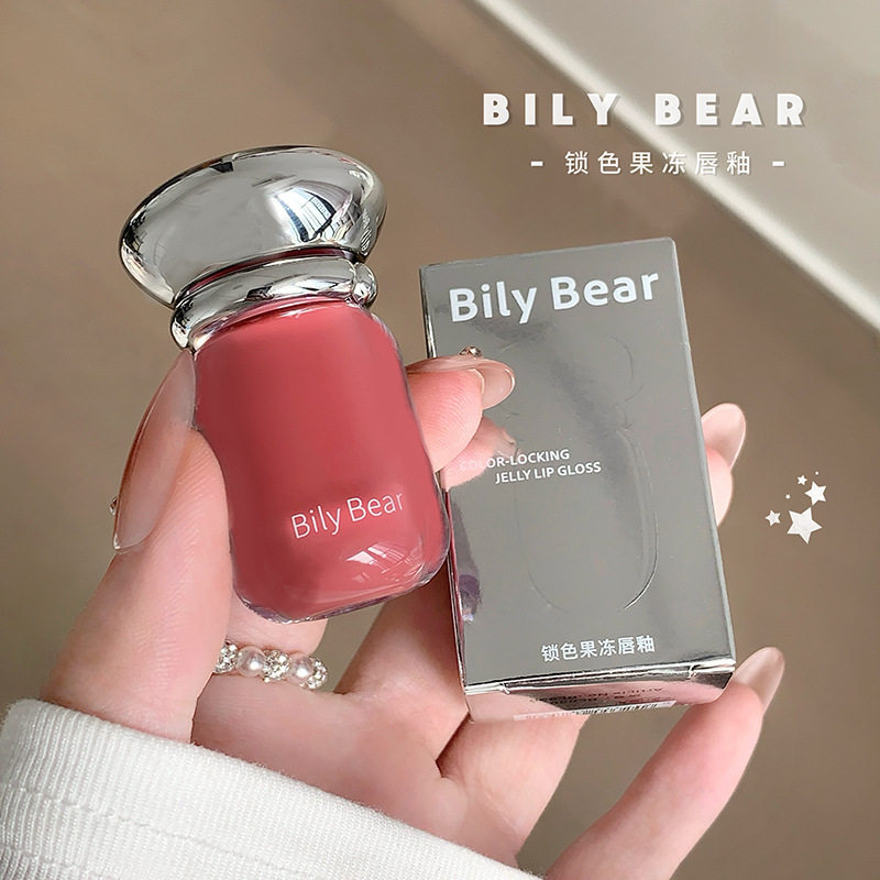 Bily Bear锁色果冻唇釉滋润保湿玻璃唇显白持妆不沾杯学生伪素颜