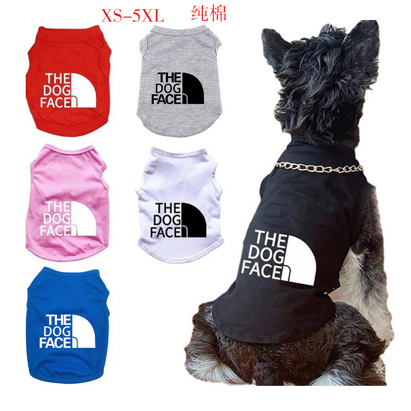 跨境优质dog face背心夏季薄款狗背心法斗巴哥泰迪大小犬宠物衣服