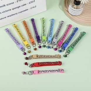 1.0宠物豹纹贴布项圈宠物猫狗脖圈宠物猫咪铃铛项圈