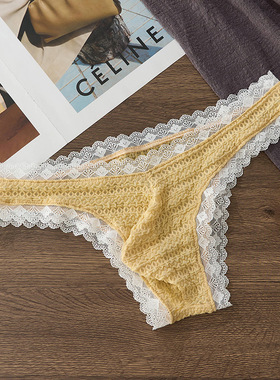 男士时尚三角蕾丝比基尼低腰性感小内裤