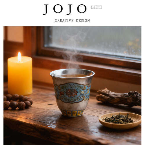 JOJO'S L. PD.proceedings.茶杯掐丝银珐琅彩999鎏银品茗杯 |会刊