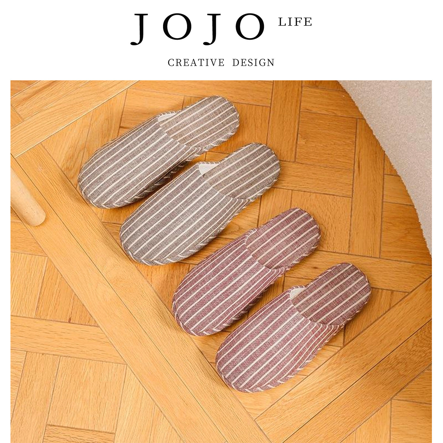 JOJO'SLIFEPD拖鞋精工细作棉麻