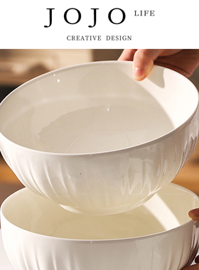 JOJO'S L. PD.Labor.家用高颜值大号汤面碗釉下彩陶瓷碗 | 劳嘈