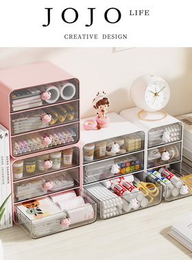 JOJO'S L. PD.rake.桌面收纳盒学生ins文具手账书桌神器箱 | 耙既