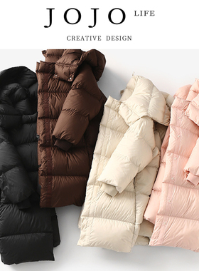 JOJO'S L. PD.forging 抗寒高蓬松90白鸭绒羽绒服女中长款 | 锻浴