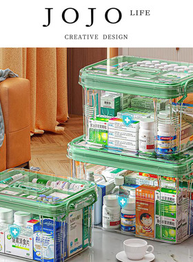 JOJO'S L. PD.leek.多层药箱家庭装家用医药箱大容量透明 | 磷韭