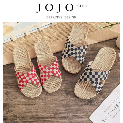 JOJO'SLIFEPD拖鞋精工细作棉麻