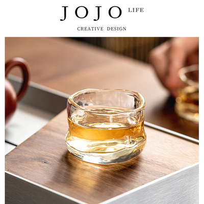 紫泉涧手工创意冰融纹理小茶杯