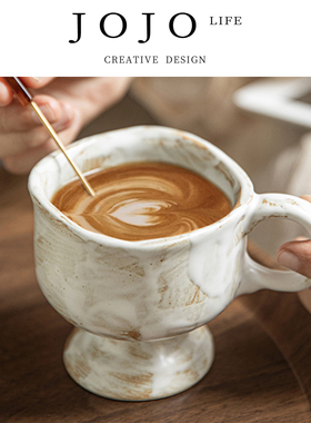 JOJO'S L. PD.unders.侘寂风咖啡杯复古陶瓷杯碟手工粗陶  | 匪仍