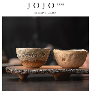 JOJO'S L. PD.紫泉涧.主人杯粗陶匣钵日式复古手工品茗杯 | 初年