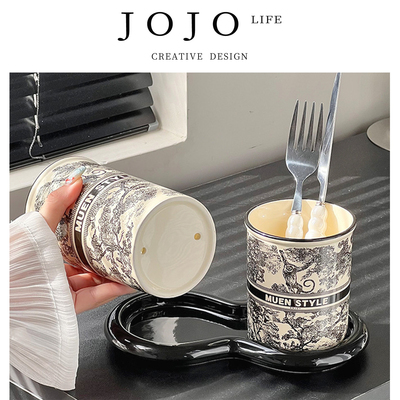 JOJO'SLIFEPD陶瓷筷子筒可沥水