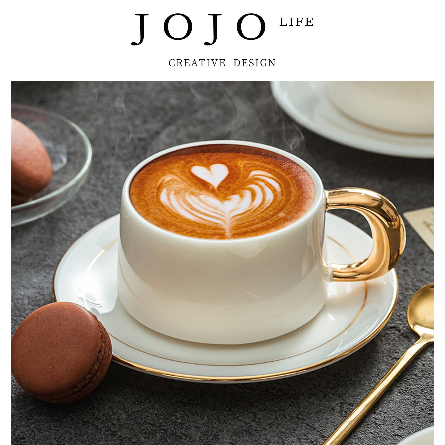 JOJO'S L. PD.Orange.咖啡杯高级感陶瓷套装家用手冲杯碟 | 狰桔