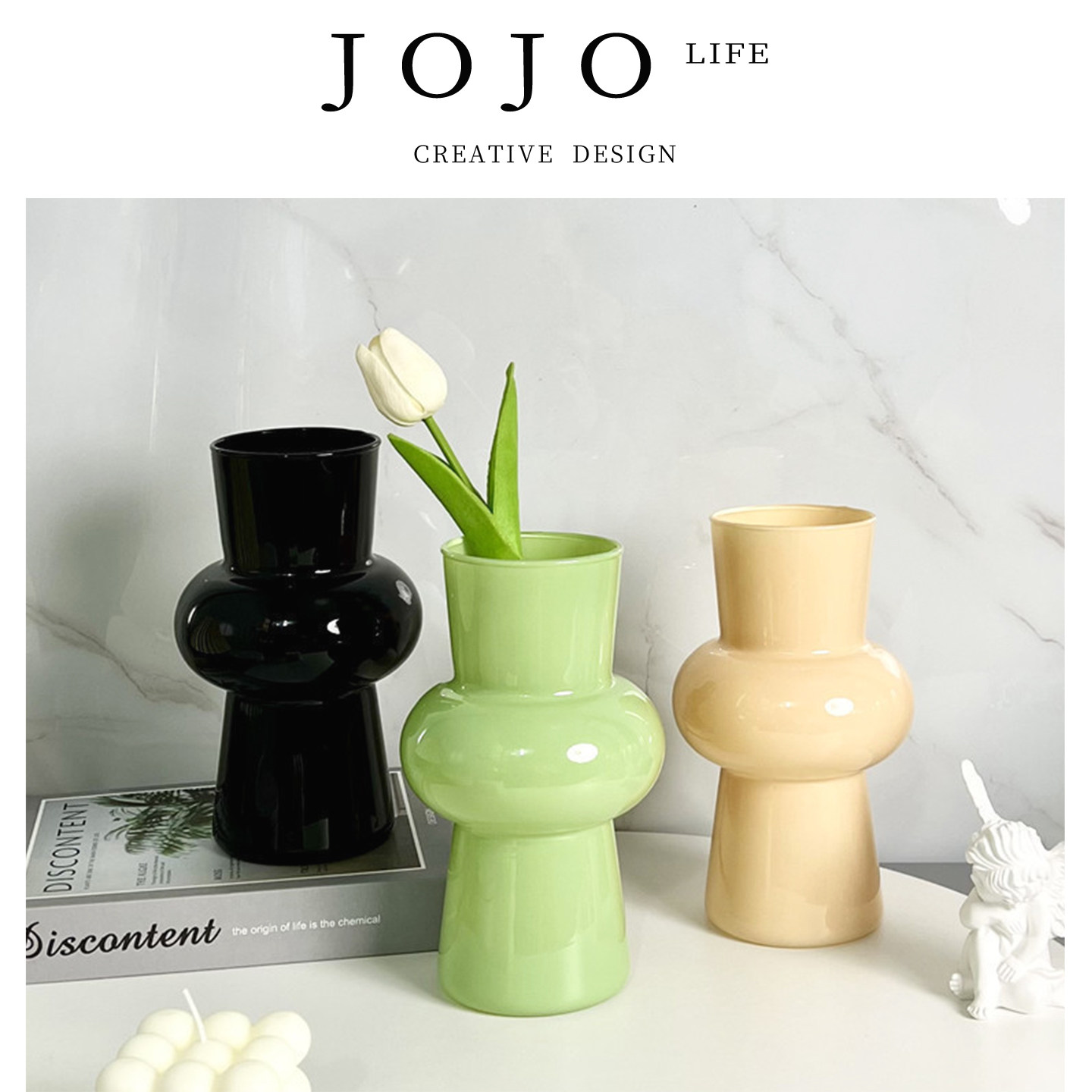 JOJO'S L. PD.garden.创意简约玻璃花瓶复古中古欧式摆件 | 园喧,家居饰品,花瓶,淘宝优惠券,粉丝福利购,淘宝优惠卷