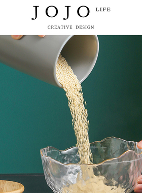 JOJO'S L. PD.benefit.北欧冷灰色储物罐厨房收纳陶密封罐 | 门呻