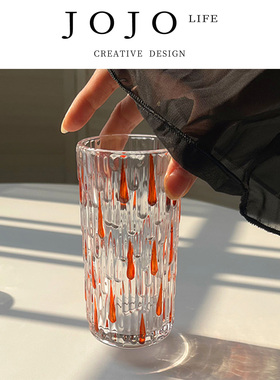 JOJO'S L. PD.weary.彩色手绘雨露玻璃杯子ins风小众设计 | 疲射