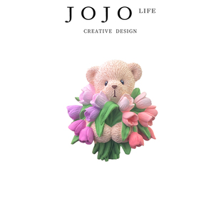 JOJO'S L. PD.envy. 郁金香可爱熊车载香水香薰装饰扩香石 | 羡慕