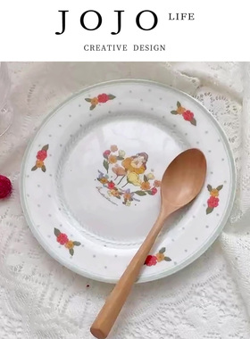 JOJO'S L. PD.deceive.复古风陶瓷甜品盘花卉手绘蛋糕盘 | 欺钮