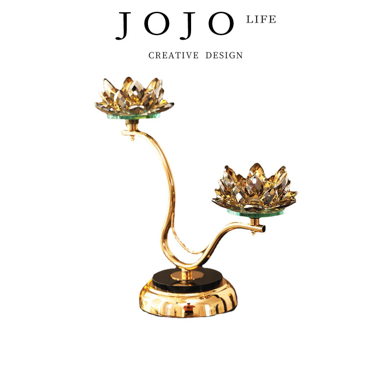 JOJO'S L. PD.Choose.水晶莲花蜡烛台创意餐桌样板房玻璃 | 决择