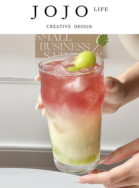 JOJO'S L. PD.Sleeping.果茶气泡水杯玻璃杯英式啤酒杯ins | 独卧