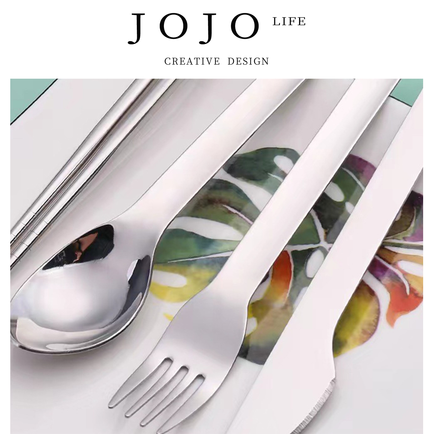 JOJO'SLIFEPD筷套装便携不锈钢