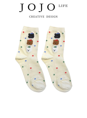 JOJO'S L. PD.name.袜子女中筒袜春夏季网红款小动物复古 | 寄名