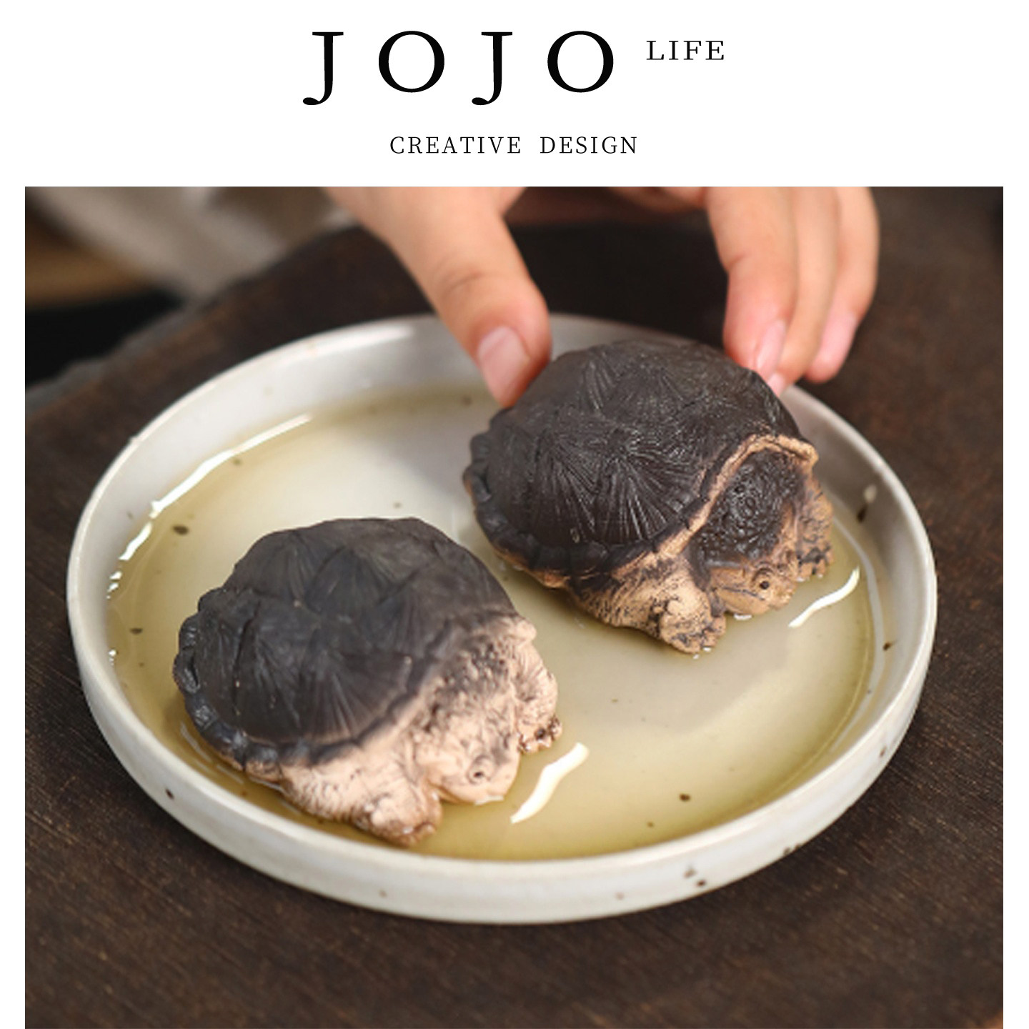 JOJO'S L. PD.Shark.茶宠摆件宜兴紫砂鳄鱼龟手工可养茶道 | 点鲨