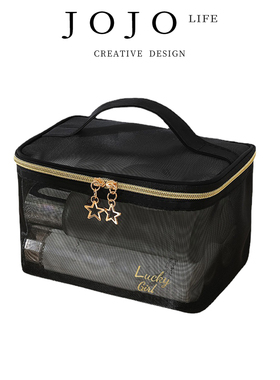 JOJO'S L. PD.said.化妆品收纳包网纱黑色简约网眼透气便携 |所说