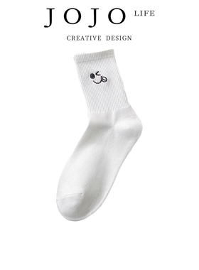 JOJO'S L. PD.capable.白色袜女中筒袜春秋季薄款网红韩版 | 吉行