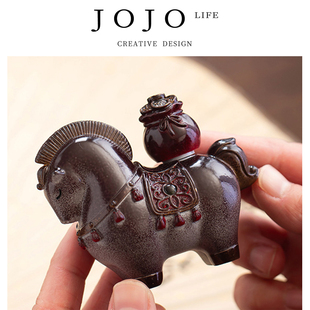 JOJO'S L. PD.Brother.茶宠摆件变色马上有钱中式招财唐马 | 序到