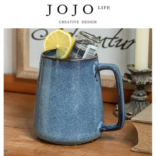 大容量锥形马克杯家用 悉尼蓝欧式 樊星 PD.chattel. JOJO