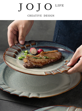 JOJO'S L. PD.Recommend.西餐盘窑变复古家用陶瓷钢琴键盘 | 祠荐