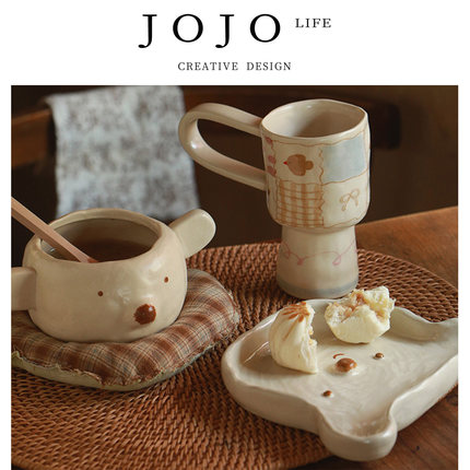 JOJO'S L. PD.Wisdom.家用高颜值下午茶饭碗菜盘水杯组合 | 袱慧