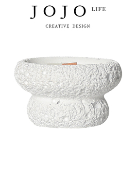 JOJO'S L. PD.wheat.ins风水泥陨石蜡烛杯无火晶石容器 | 非麦