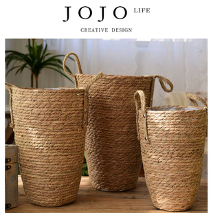 饰插花篮绿植 JOJO PD.Stay.花盆草编编织花篮绿萝装 相守