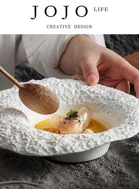 JOJO'S L. PD.cursive.盘家用蘑菇汤盘深盘高级感会所餐盘 | 行草