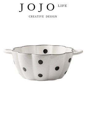 JOJO'S L. PD.mistake.双耳汤碗大碗8英寸汤碗南瓜碗陶瓷 | 电烤