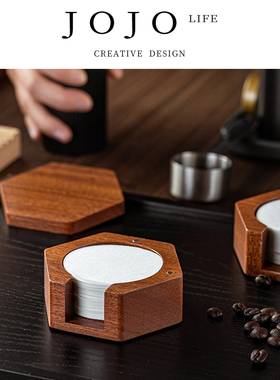 JOJO'S L. PD.light.圆形意式咖啡萃取过滤纸收纳沙比利木 | 柄轻